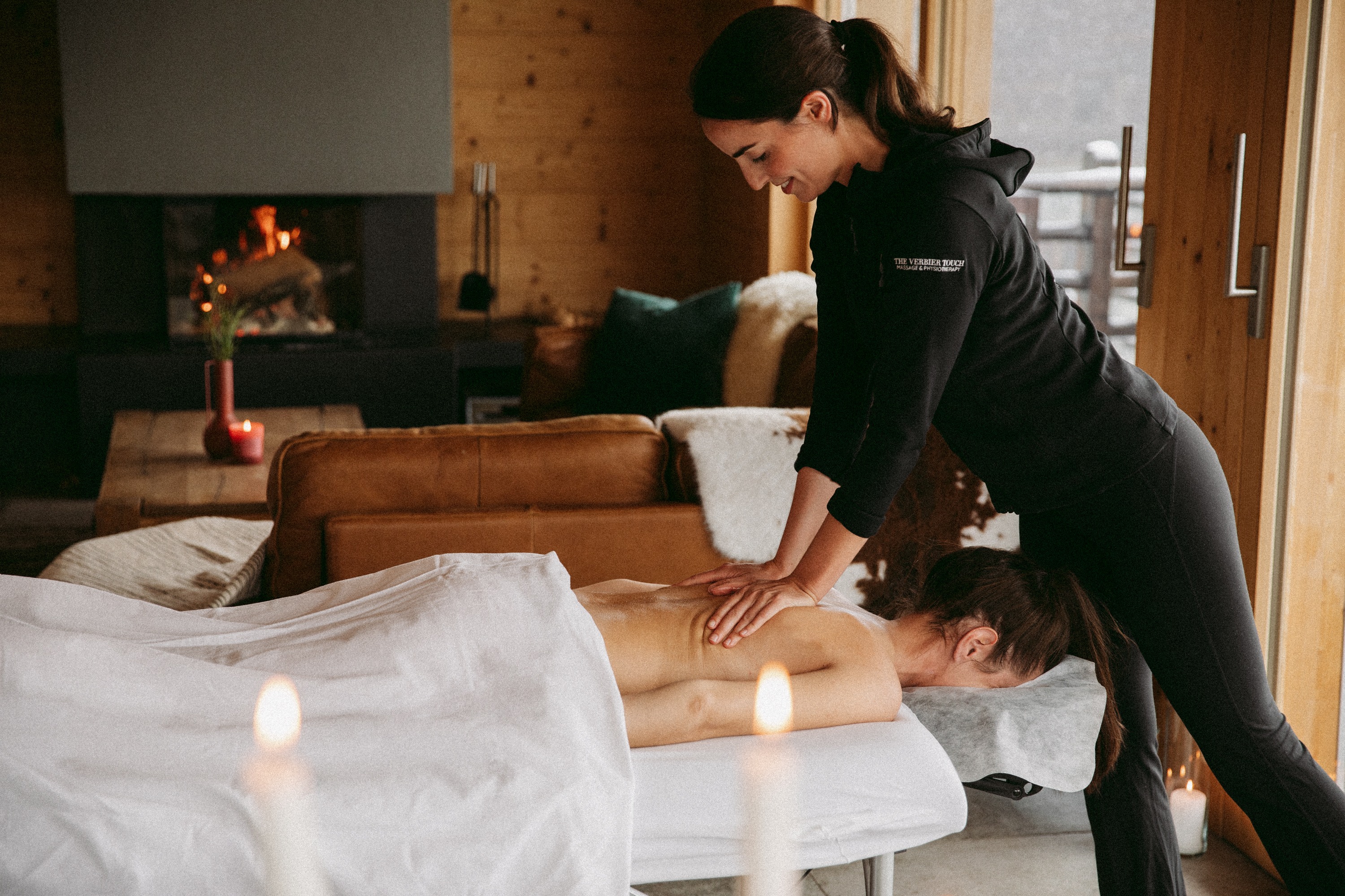 In-chalet wellness service at luxury accommodation